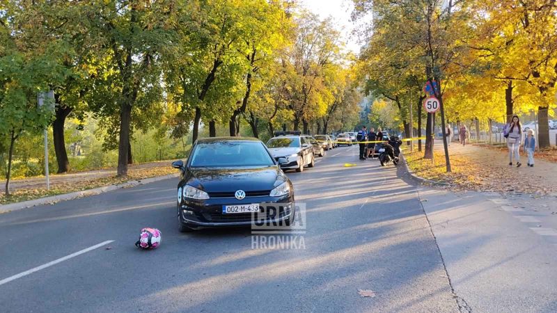 Saobraćajna nesreća u blizini stadiona Bilino polje: Povrijeđen motociklista