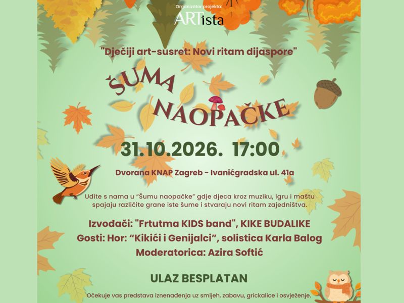 Zagreb domaćin manifestacije „Dječiji art-susret: Novi ritam dijaspore“