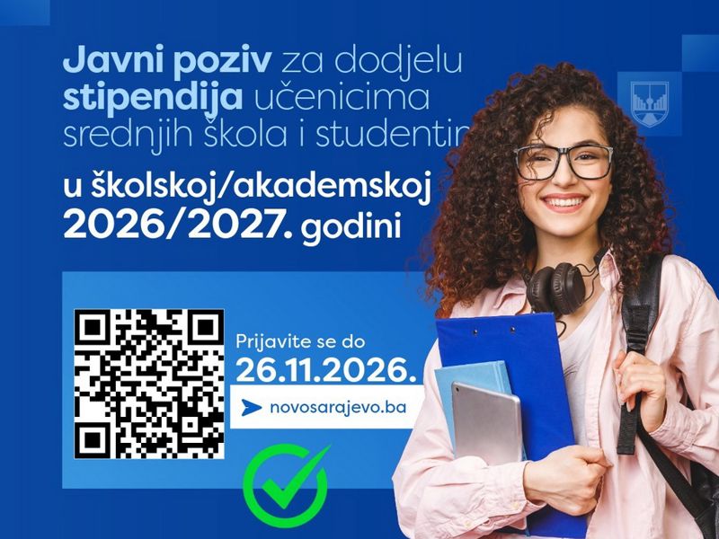 Objavljen konkurs za stipendiranje srednjoškolaca i studenata u Novom Sarajevu