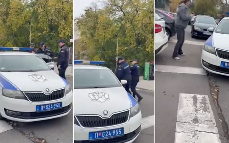 Incident tokom izbora u Beogradu: Privedeni muškarac izašao iz policijskog automobila i otišao