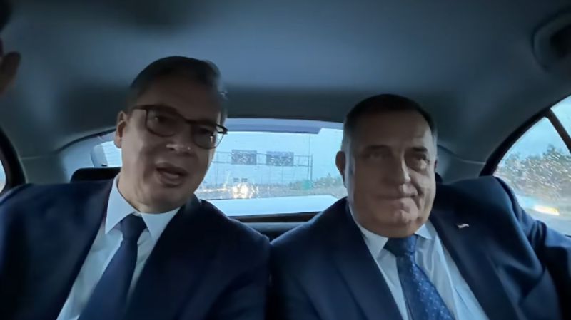 Vučić i Dodik u zajedničkoj vožnji uoči skupa u Nišu: Istaknuta važnost saradnje Srbije i RS-a