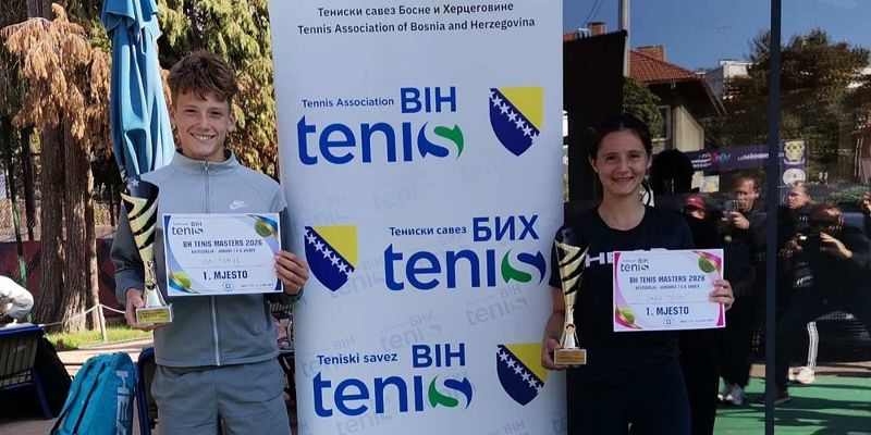 Trijumf Ise Pamuka i Sare Tripić na završnom BH Tenis Mastersu do 14 godina