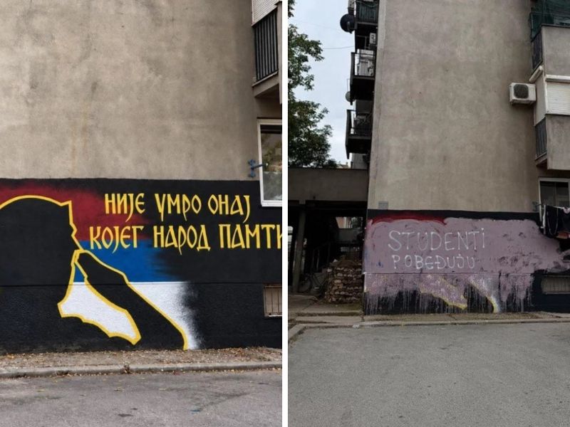 U Nišu prekrečen mural posvećen osuđenom ratnom zločincu Ratku Mladiću