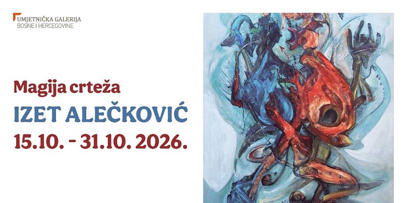 Izložba "Magija crteža" Izeta Alečkovića sutra u Umjetničkoj galeriji Bosne i Hercegovine