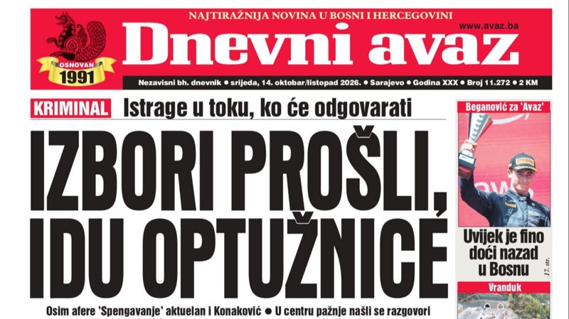 Nakon završenih izbora slijede optužnice: Pregled aktuelnih društvenih i političkih tema
