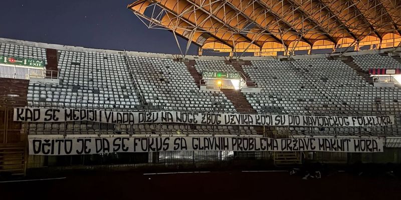 Torcida prikazala transparent čije je unošenje policija spriječila na Poljudu