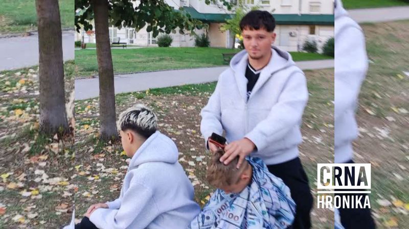 Učenik iz Tuzle u parku šiša vršnjake i zarađuje za džeparac