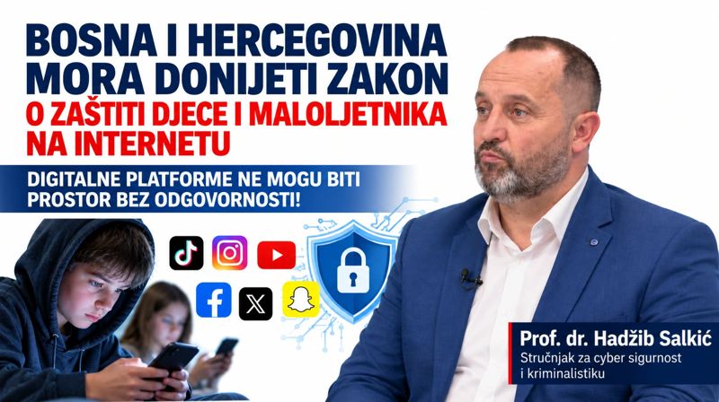 Neophodno donošenje posebnog zakona za zaštitu maloljetnika na internetu u Bosni i Hercegovini