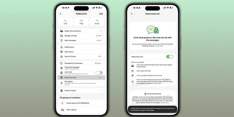 WhatsApp testira novu funkciju ograničenog razgovora za Android i iOS